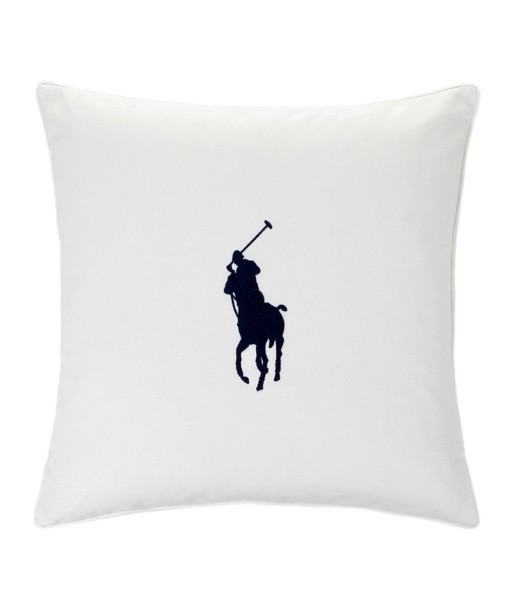 Navy Blue Pony White Cushion de technologie