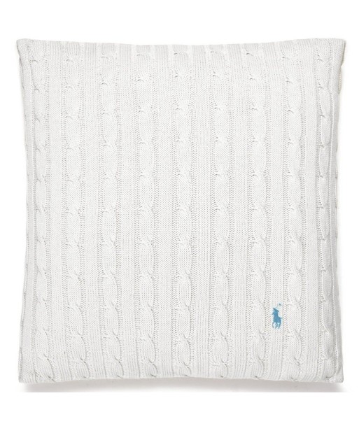 White Cotton Cable Cushion livraison et retour toujours gratuits