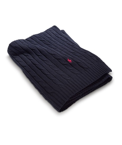 Navy Blue Cotton Cable Plaid Economisez 