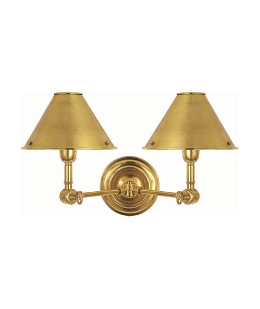 Anette Double Brass Wall Lamp 50-70% off 