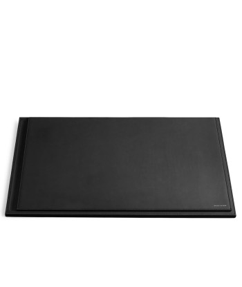 Brennan Black Leather Desk Pad soldes