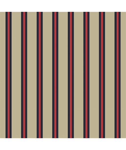 Tissu RL Cricket Stripe Red ou a consommer sur place