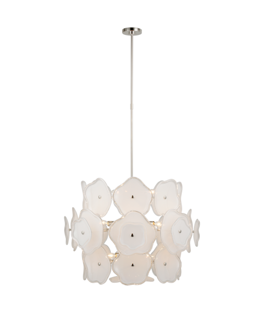 Chandelier Leighton Barrel Large Crème / Nickel de la marque