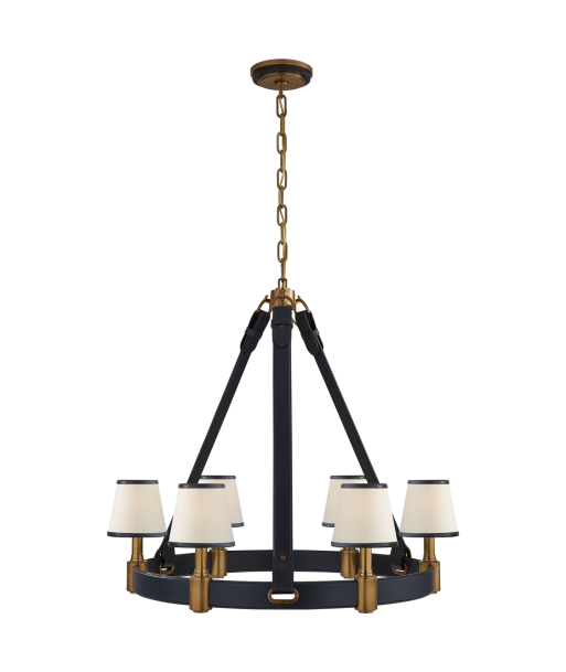 Riley Medium Brass Candlestick - Blue rembourrage situé sous