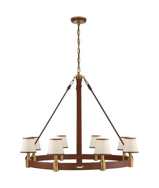 Riley Large Candlestick - Brass - Saddle ouvre sa boutique