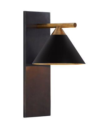 Cleo Black Wall Lamp - Bronze and Brass en stock