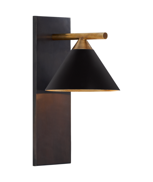 Cleo Black Wall Lamp - Bronze and Brass en stock