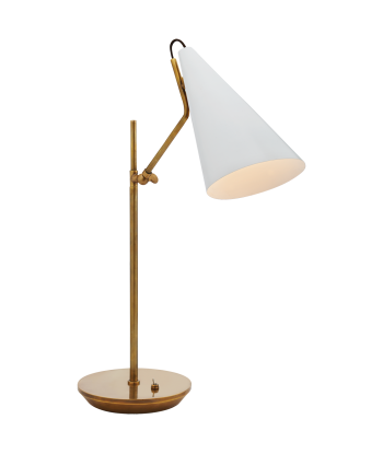 Clemente Table Lamp - Brass - White livraison gratuite