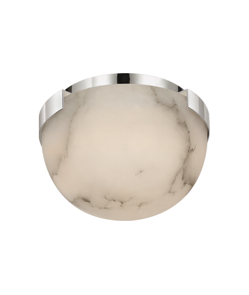 Melange rounded ceiling light - Polished Nickel and Alabaster chez Cornerstreet bien 