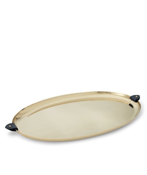 Gold and Navy Wyatt Oval Tray Amélioration de cerveau avec