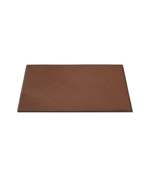 Small Brennan Leather Saddle Desk Pad en linge