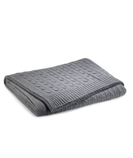 Plaid Cable Cashmere twisted Dark Heather Gray 50% de réduction en Octobre 2024