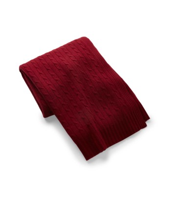 Plaid Cable Cashmere twisted Burgundy est présent 