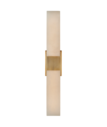 Covet Double Box Alabaster Wall Lamp - Brass est présent 