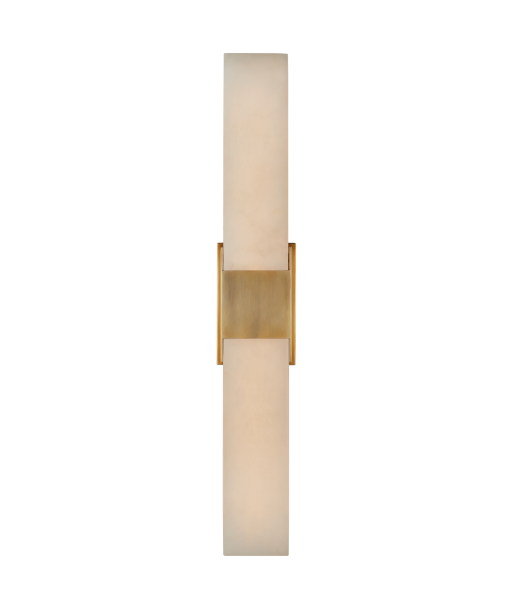 Covet Double Box Alabaster Wall Lamp - Brass est présent 