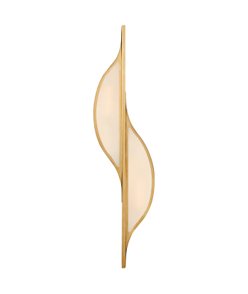 Avant Large curved frosted glass wall light - Brass commande en ligne