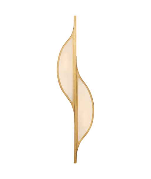 Avant Large curved frosted glass wall light - Brass commande en ligne