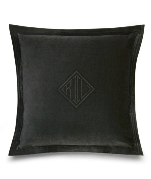 Velvet Cushion in Charcoal Velvet destockage