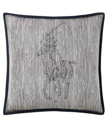 Modern Equestrian Cushion in Light Gray Silk de l' environnement