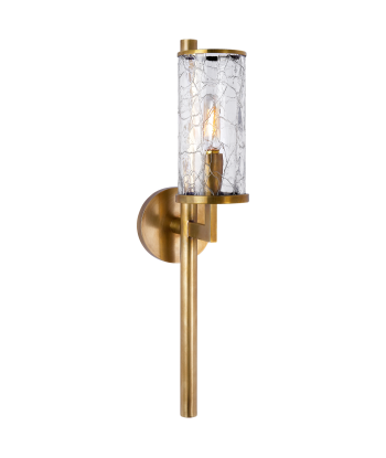 Liaison Single cracked glass wall light - Brass destockage