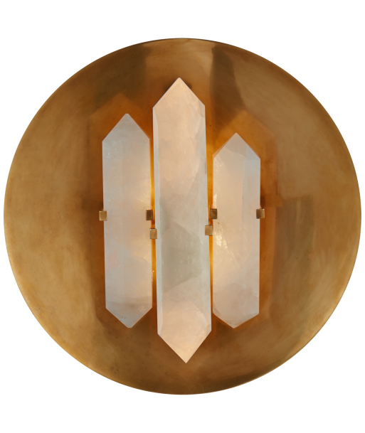 Round Halcyon Wall Lamp Brass and Quartz l'achat 