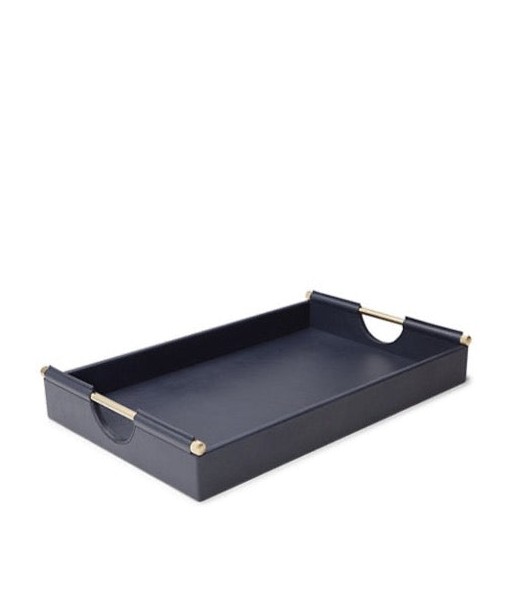 Claude tray in navy leather Venez découvrir notre 