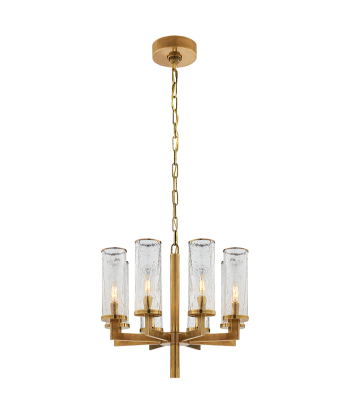 Simple Liaison Chandelier - Brass and Cracked Glass 2023