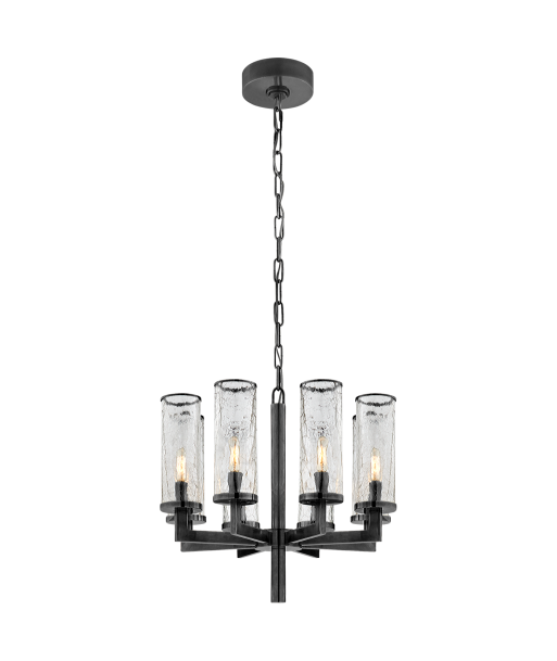 Simple Liaison Chandelier - Bronze and Cracked Glass sur le site 