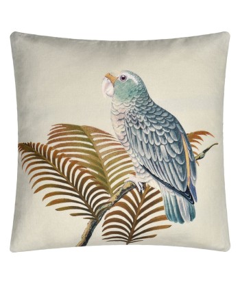 Parrot And Palm Parchment Cushion rembourrage situé sous