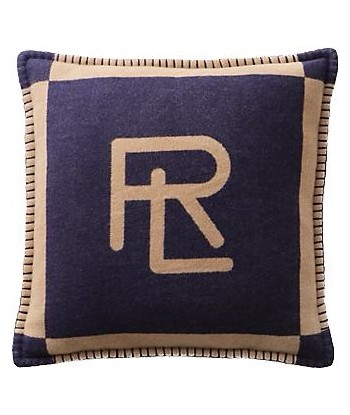 Northam Camel Navy Cushion brillant des détails fins