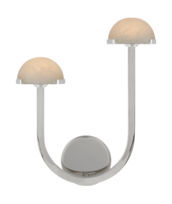 Pedra Wall Lamp 15'' Asymmetrical Left - Nickel Fin de série