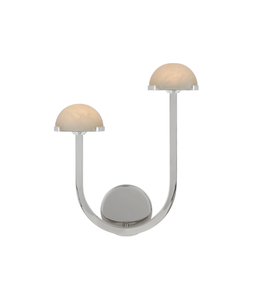 Pedra Wall Lamp 15'' Asymmetrical Left - Nickel Fin de série