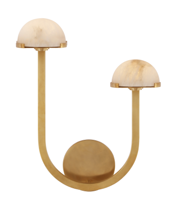 Pedra 15'' Asymmetrical Straight Wall Lamp - Brass en stock