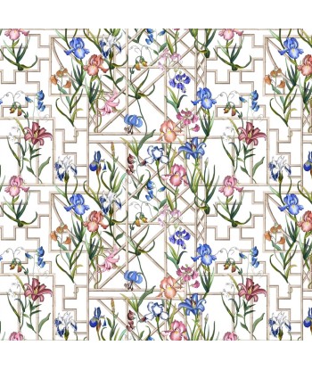 Fabric Fretwork Garden Azur vente chaude votre 