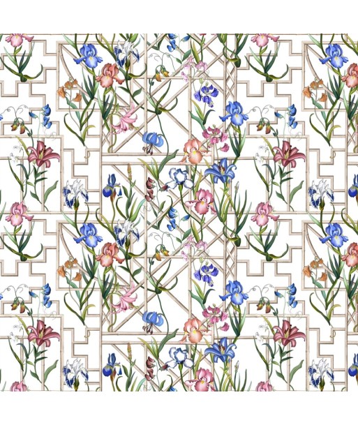 Fabric Fretwork Garden Azur vente chaude votre 