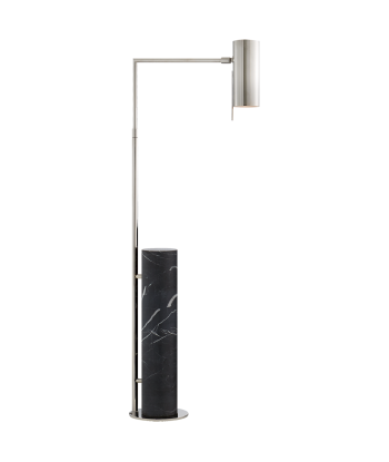 Alma Nickel and Black Marble Floor Lamp store