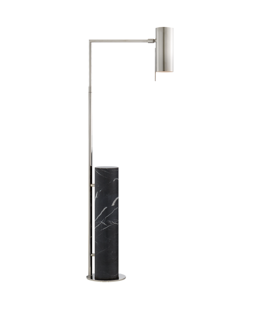 Alma Nickel and Black Marble Floor Lamp store