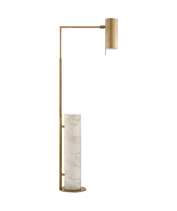 Alma Brass and White Marble Floor Lamp store