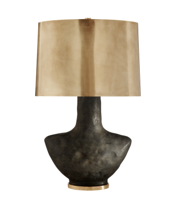 Armato Table Lamp Small model - Black Ceramic and Burnished Brass Comment ça marche