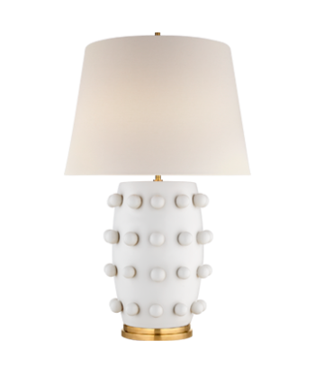 Linden Medium White Plaster Lamp 2024