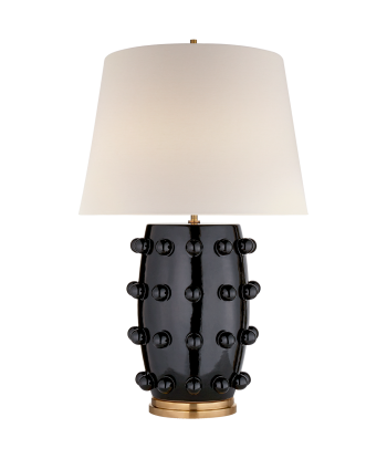 Linden Medium Black Porcelain Lamp sélection de produits