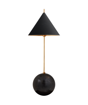 Cleo Orb Black Brass Accent Lamp soldes