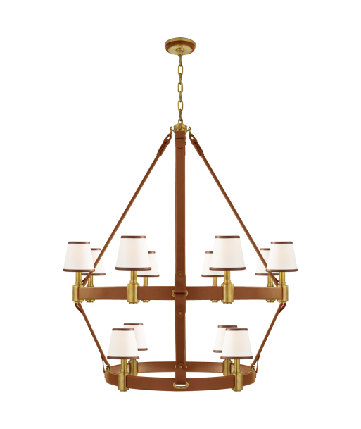 Large Riley Saddle Two-Tier Chandelier 2024