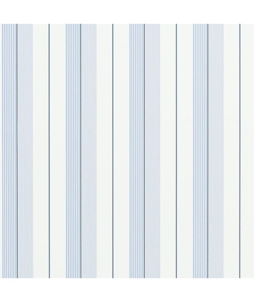 RL Aiden Stripe Wallpaper - Blue / Navy / White la chaussure