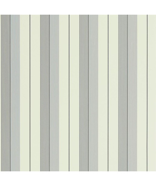 RL Aiden Stripe Wallpaper - Granite/cream Paris Déstockage Promo