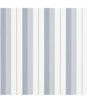 RL Aiden Stripe Wallpaper - Navy/red/white prix