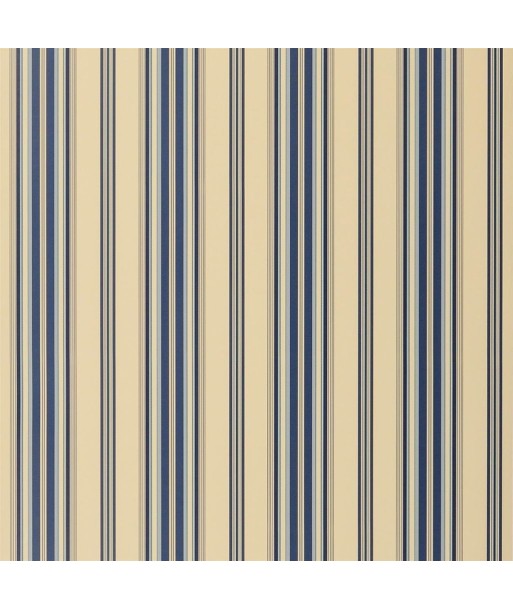 RL Allerton Stripe Wallpaper - Navy Amélioration de cerveau avec