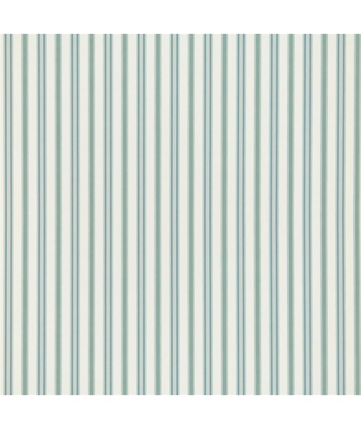 RL Basil Stripe Teal Blue Wallpaper de pas cher