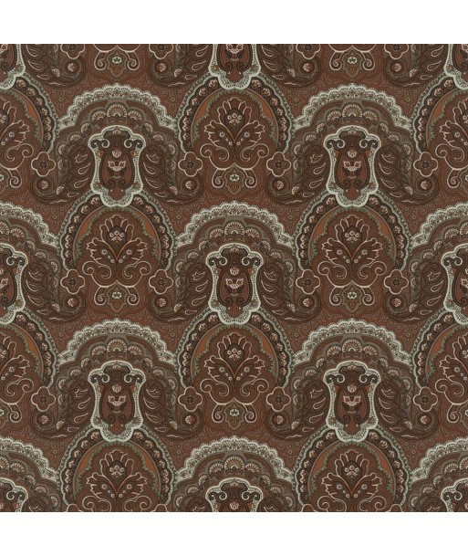 RL Crayford Paisley Wallpaper - Tobacco france