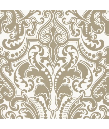 RL Gwynne Damask Wallpaper - Gunmetal le concept de la Pate a emporter 